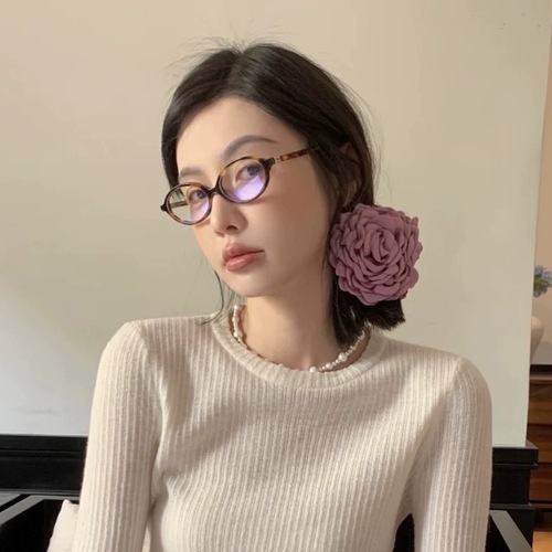Caro Style Withered Rose Flower Hairpin for Women, Spring and Summer New Arrival, Updo at Back of Head, Shark Clip French Hairpin