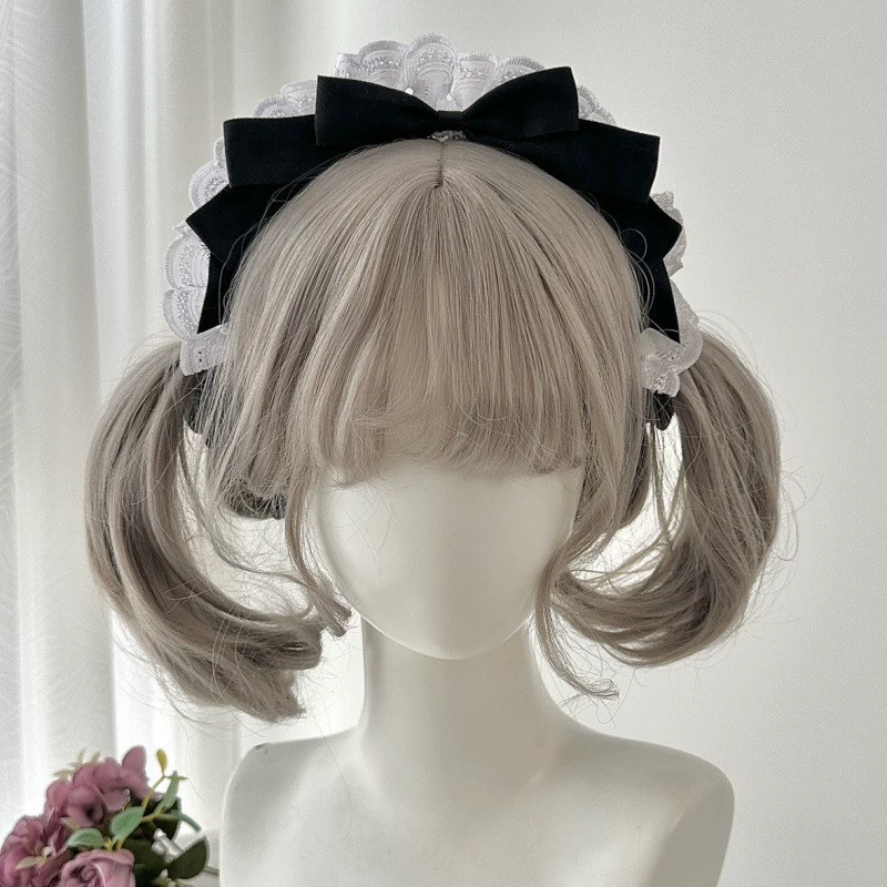 Кошка горничная обруч для волос Лолита милые двусторонние аксессуары для волос lolita японские сладкие головные уборы украшения для волос