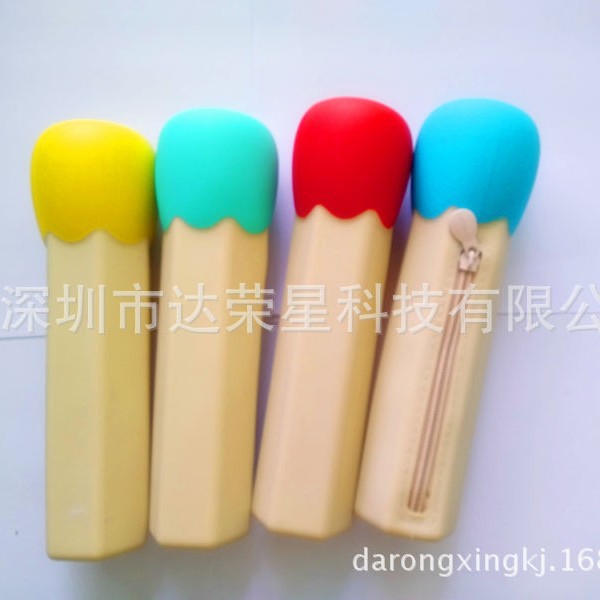 火柴形硅胶笔袋 时尚硅胶环保笔盒 时尚硅胶商务礼品