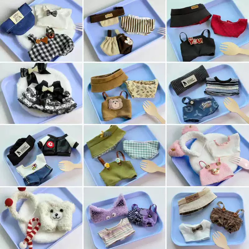Plush doll plastic, toy for dressing up, 17cm