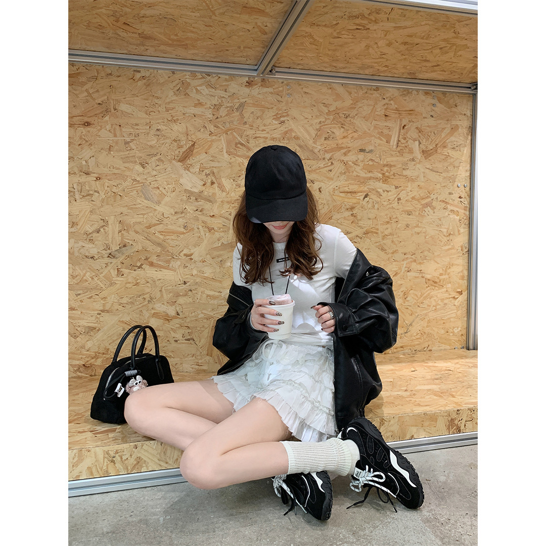 Versión de piel de vaca de la uva madre con el ballet de media luna aumentando la altura de los zapatos casuales de bolos de entrenamiento de la mujer zapatos Gump