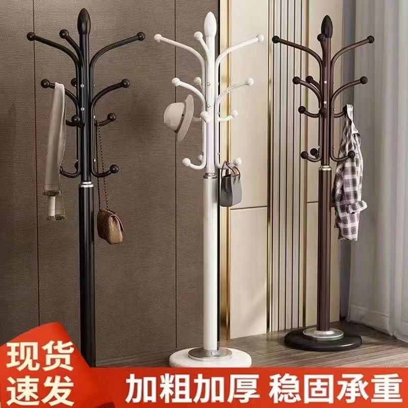 Wrought Iron Coat Rack Floor-Standing Bedroom Clothes Rack Living Room Simple Clothes Rack Wardrobe Home