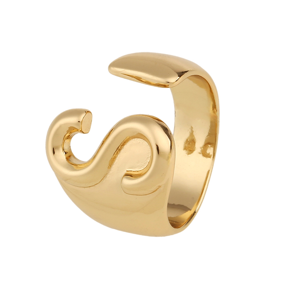 5g Weight Birthday Occasion Copper Material Letter Pattern Unisex Gender Fashion Style Fashion New Style Copper 26 English Letter Ring 29