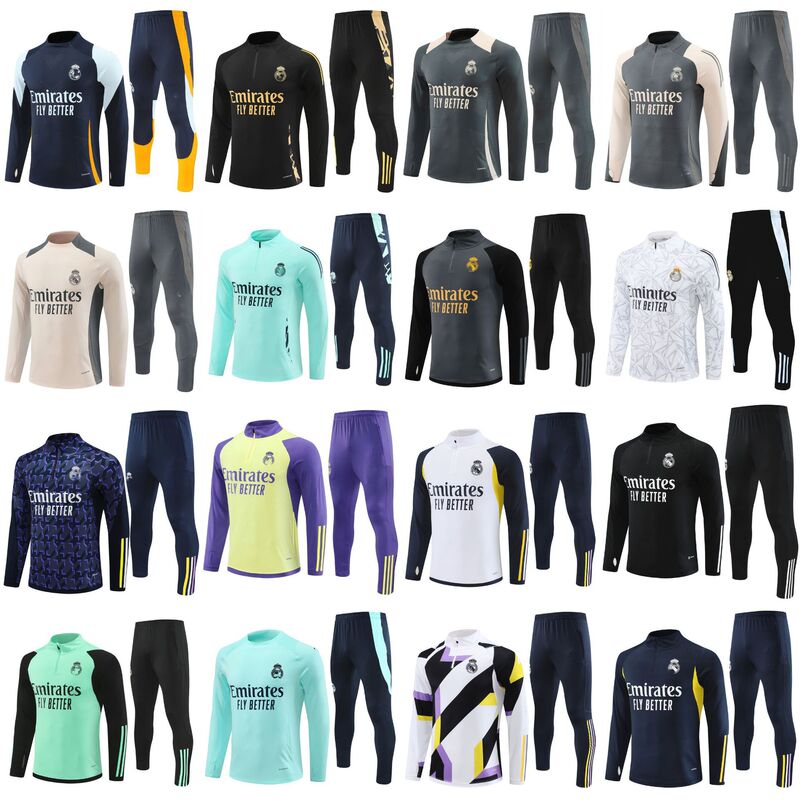 2425 Long-Sleeved Suit Football Training Suit Paris Chelsea Arsenal Atletico Madrid Jersey Autumn and Winter Player Version