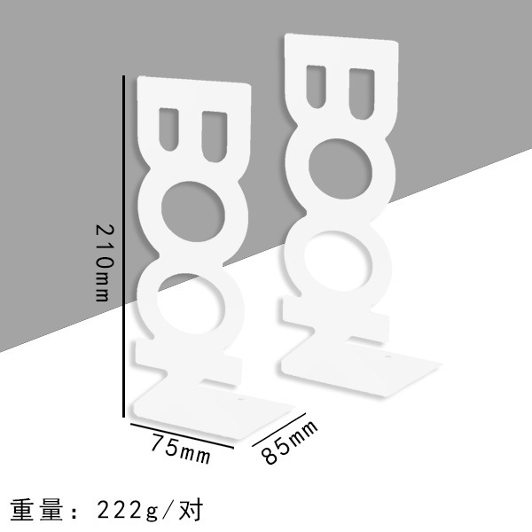 Libro de metal con forma hueca, estante de almacenamiento de libros para estudiantes creativos, libro de oficina de escritorio, personalización al por mayor de soportes para libros