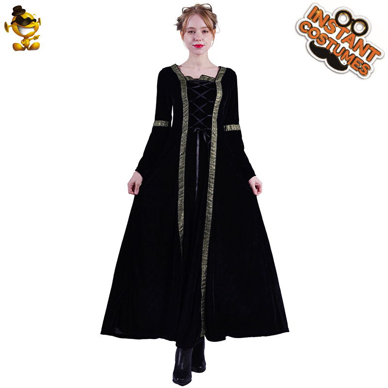Halloween Adulto vintage princesa medieval falda larga fiesta de mascarada actuación en el escenario traje transfronterizo
