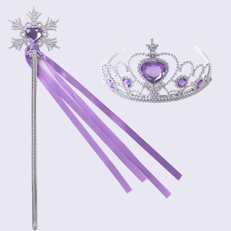 アナと雪の女王エルサ姫アクセサリークラウン魔法の棒手袋お下げネックレスブレスレットイヤリングセット2|undefined