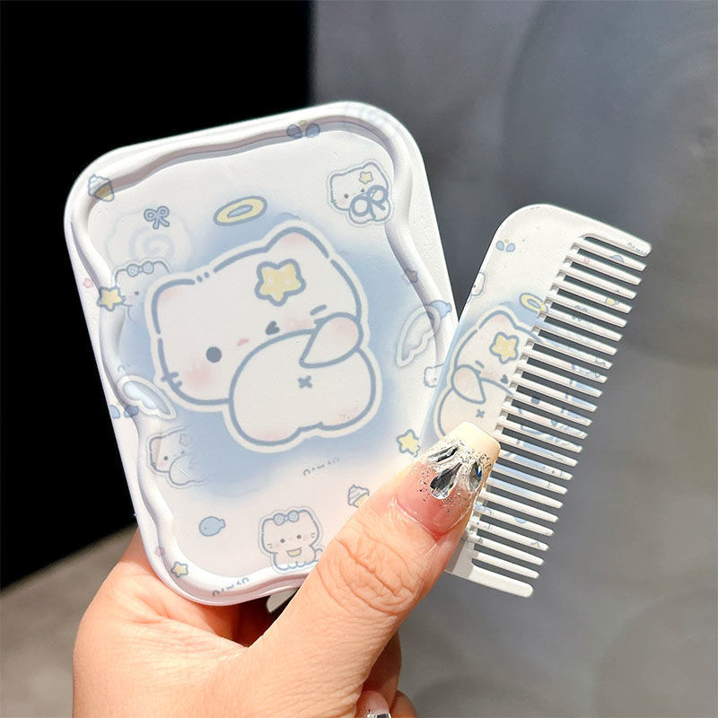 Angel Cat Style 4 Integrated Mirror Comb (Mirror + Same Style Comb)