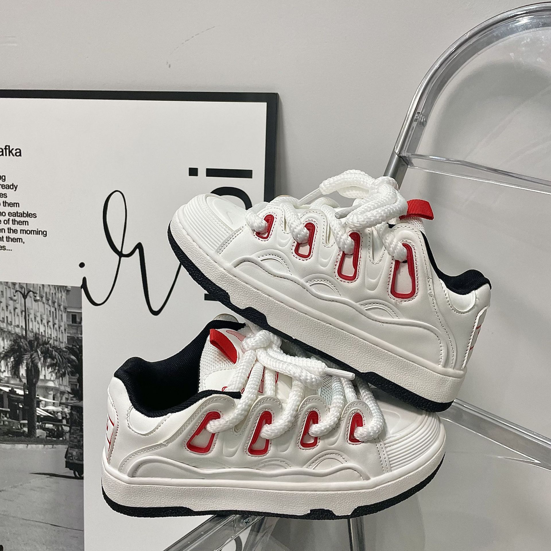 Nuevo retro ligero tendencia zapatos de entrenamiento para hombres pareja de zapatos deportivos casuales para mujeres