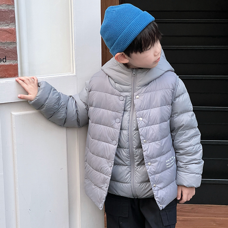 Ropa infantil de niño chaqueta de plumón de invierno para niños 90 chalecos blancos de invierno chaleco de plumón de niño pequeño