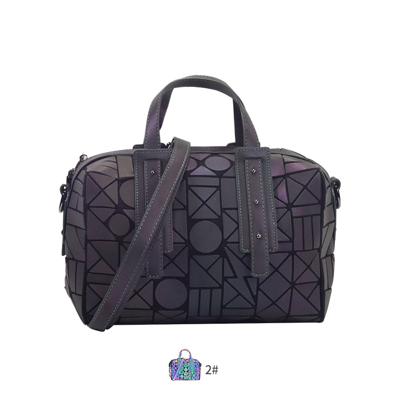 2023 nuevo bolso de las mujeres europeas y americanas moda bolso de las mujeres luminosas retro nicho rombo solo hombro crossbody almohada bolsa