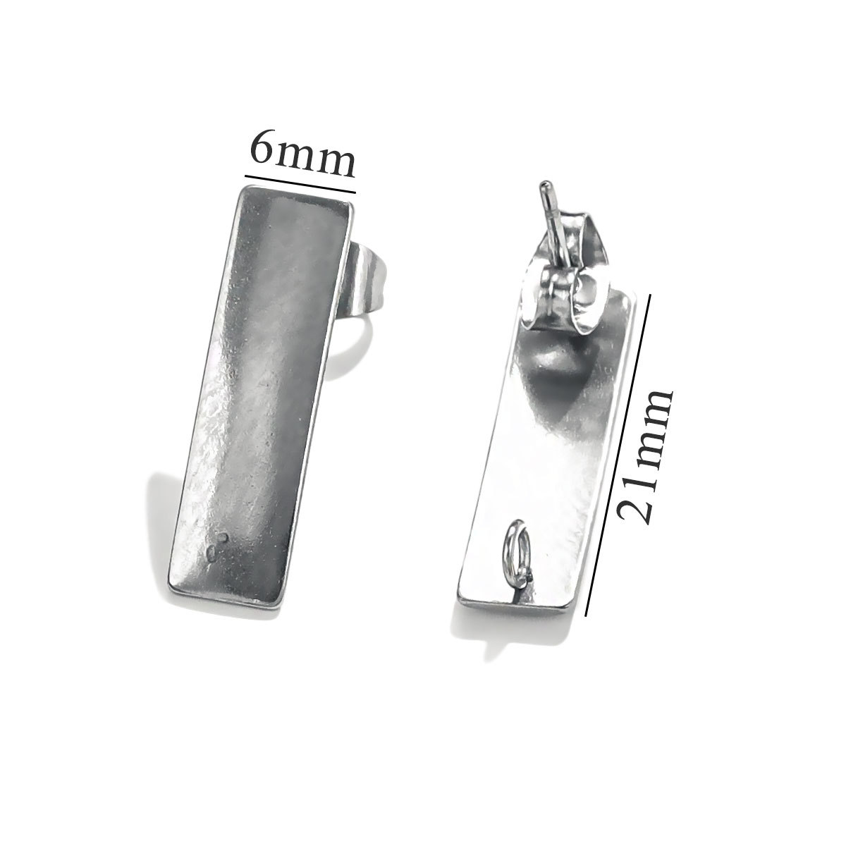 Accesorios de pendientes de acero inoxidable DIY accesorios de joyería hechos a mano pieza de pendientes de textura impermeable simple pendientes colgantes