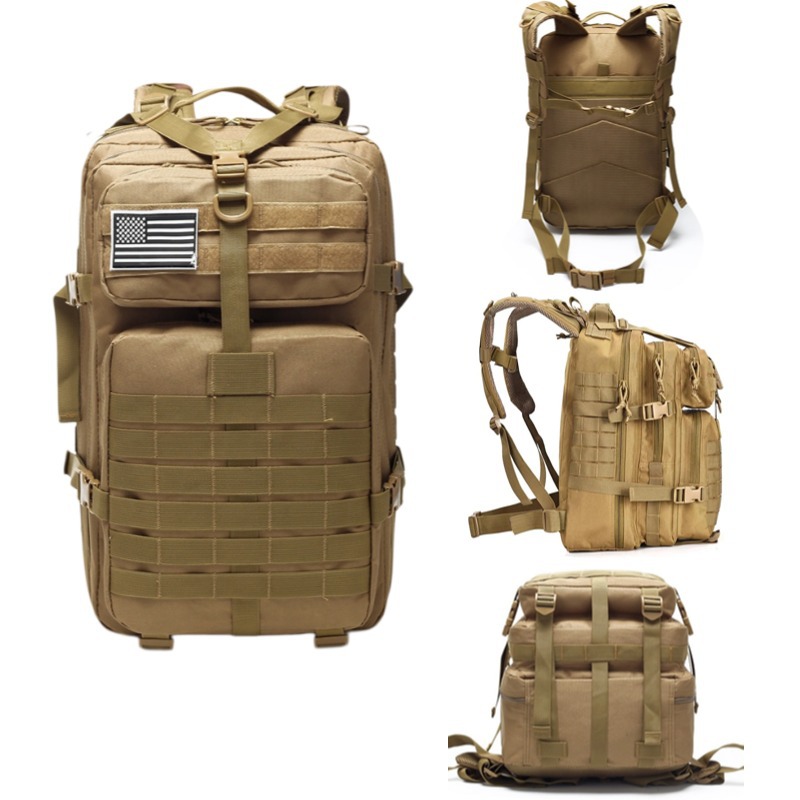 Deportes al aire libre mochila senderismo equipo de almacenamiento ventiladores militares camuflaje material resistente al desgarro multifuncional táctico 3p mochila