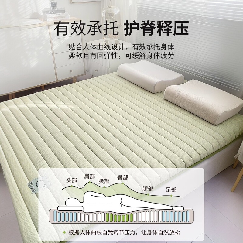 マットレスカバー 家庭用ソフトクッション 厚手マットレス 学生寮用シングルマットレス 賃貸専用ベッドマット|undefined