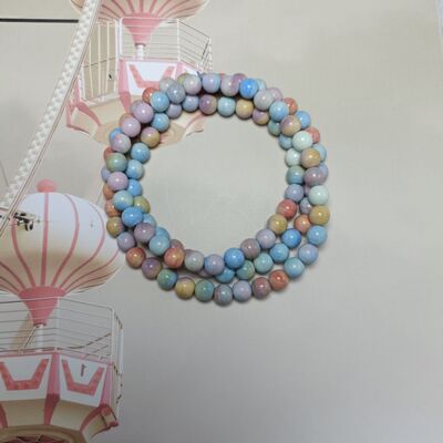 natural Rainbow Stone Three times Bracelet Hand string crystal Jewelry gift natural Rainbow Stone Three times Bracelet