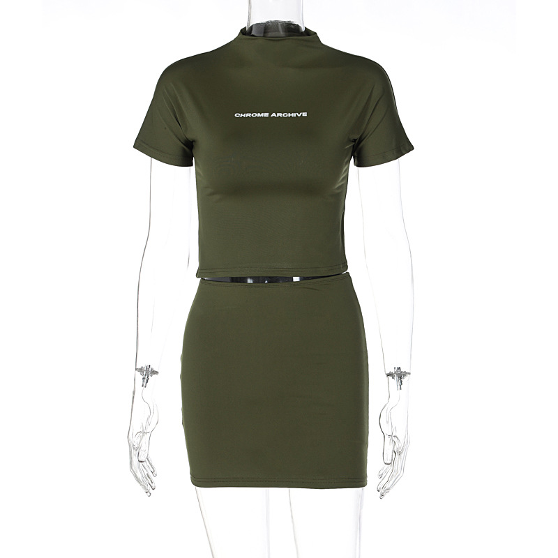 Completo gonna donna con top girocollo e gonna aderente_voghion.com
