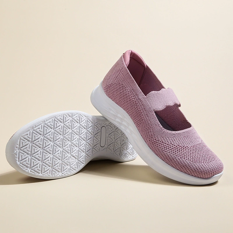 Новая 2025 мягкая подошва удобная обувь для ходьбы спортивная повседневная обувь для пожилых мам обувь один педаль дышащая женская обувь