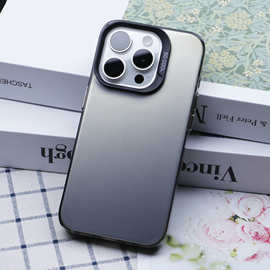 新款适用12苹果15高级感手机壳14pro彩银简约磨砂13promax防摔IMD