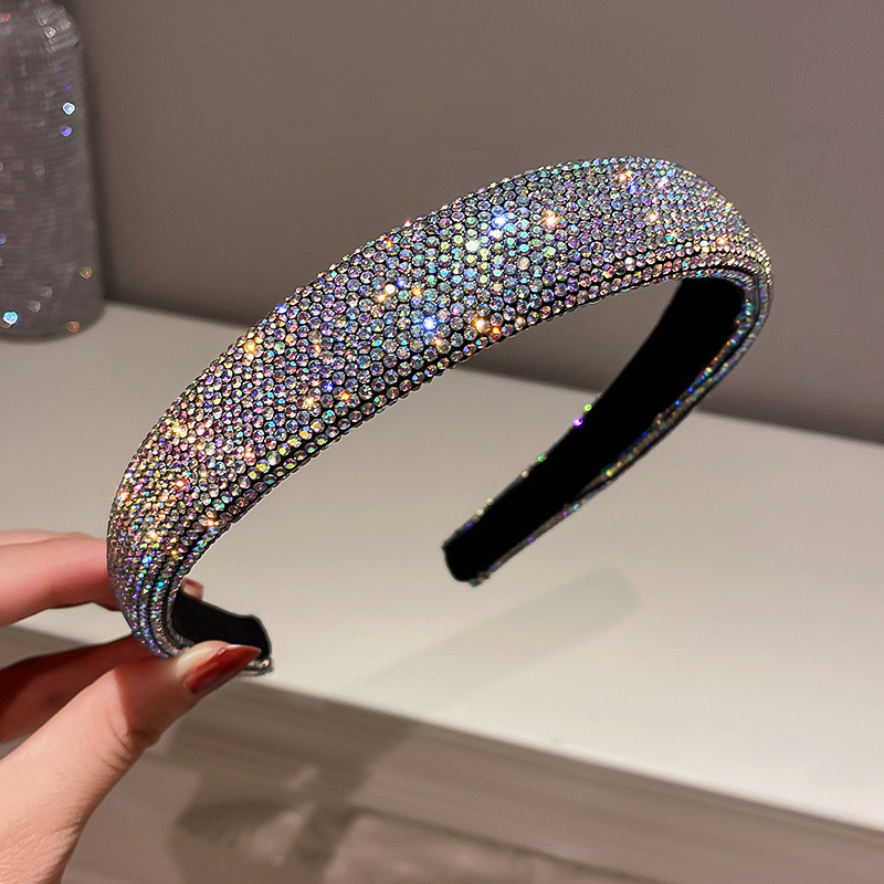 Plně super třpytivý temperamentní všestranný barevný diamantový lisovaný pásek jednoduchý a personalizovaný módní síťový červený_voghion.com