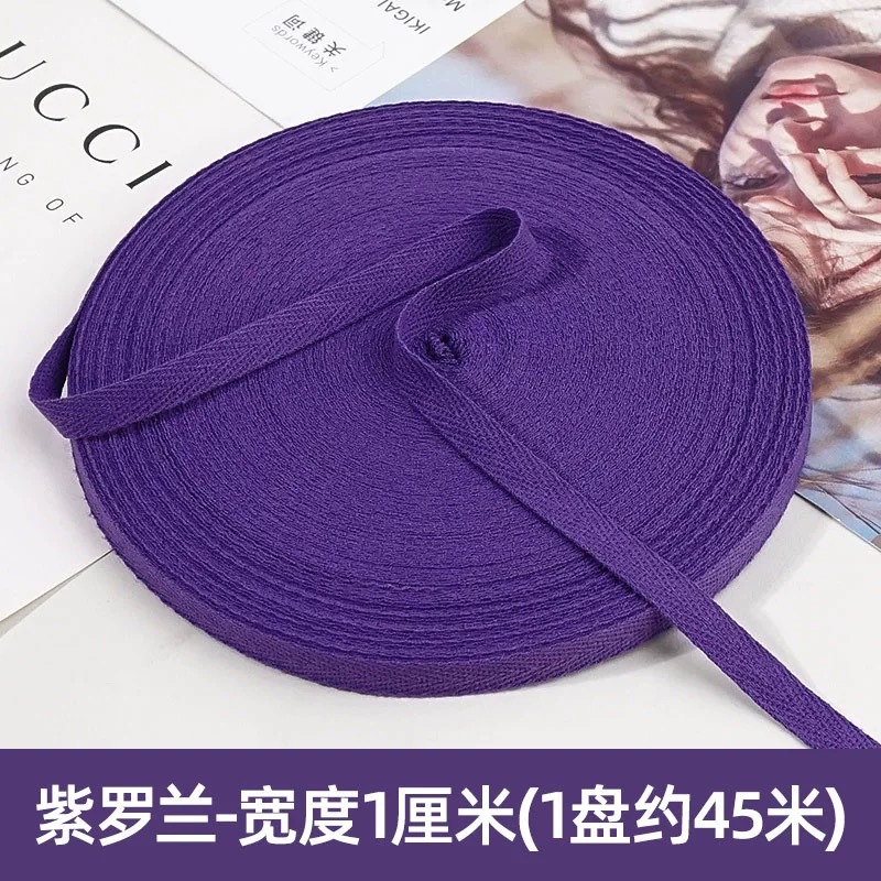 1cm de color algodón herringbone banda de borde de ropa textil casera banda de borde rodante banda de borde de cuello trasero chaqueta cuello prensado banda de borde