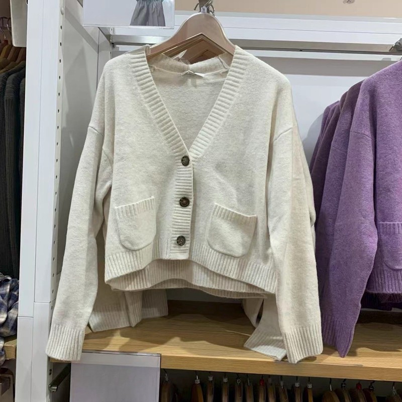 日单女装舒芙蕾针织短开衫/外套空调衫通勤25秋冬新款宽松 478339|undefined