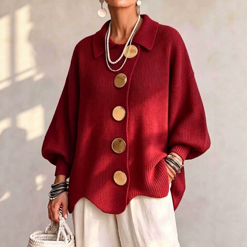 2026 cross-border European and American style corduroy knit shirt with button closure, regular sleeves, loose fit, solid color, and elegant design for women, suitable for workwear 2026 cross-border European and American style corduroy knit shirt with button closure, regular sleeves, loose fit, solid color, and elegant design for women, suitable for workwear