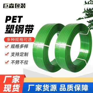 定制高强度pet塑钢带1608绿色塑料打包带大件重货捆绑专用塑钢带