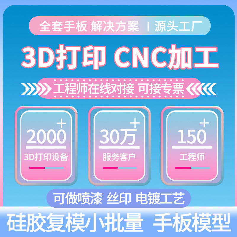 3d打印定制服务CNC加工喷油SLA树脂模型快速打样批量生产手板复膜