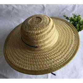 竹制品工作草帽夫夏季斗笠宽檐男男式草帽子农民家用纯竹太阳