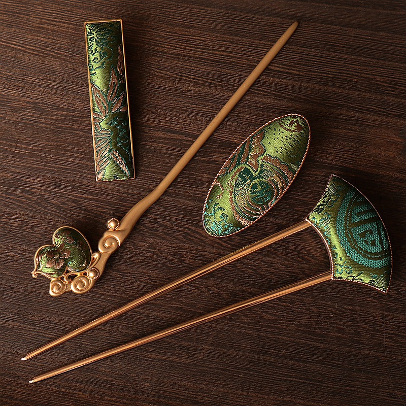 Handgefertigte Chinesische Song-brokat Haarnadel Eleganter Haarstab_voghion.com