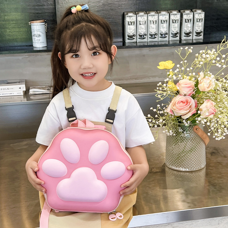 Bolsos infantiles 2024 otoño nuevo jardín de infantes de dibujos animados bolsas escolares garras pequeñas para niños y niñas cascas de huevo hombros