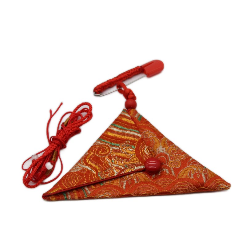 Оптовая вышивка Дракон год маленькая парча сумка безопасный треугольник счастливый мешок недоуздок портативная булавка пустая сумка упаковка ювелирных изделий сумка для хранения