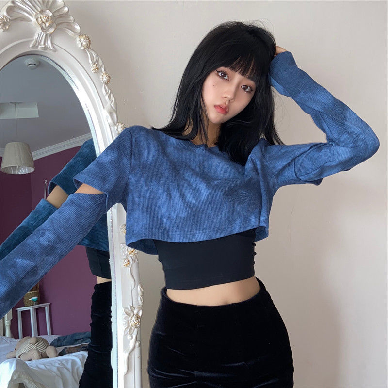 Tie Dyed Women's Short Bottoming Shirt Image 2