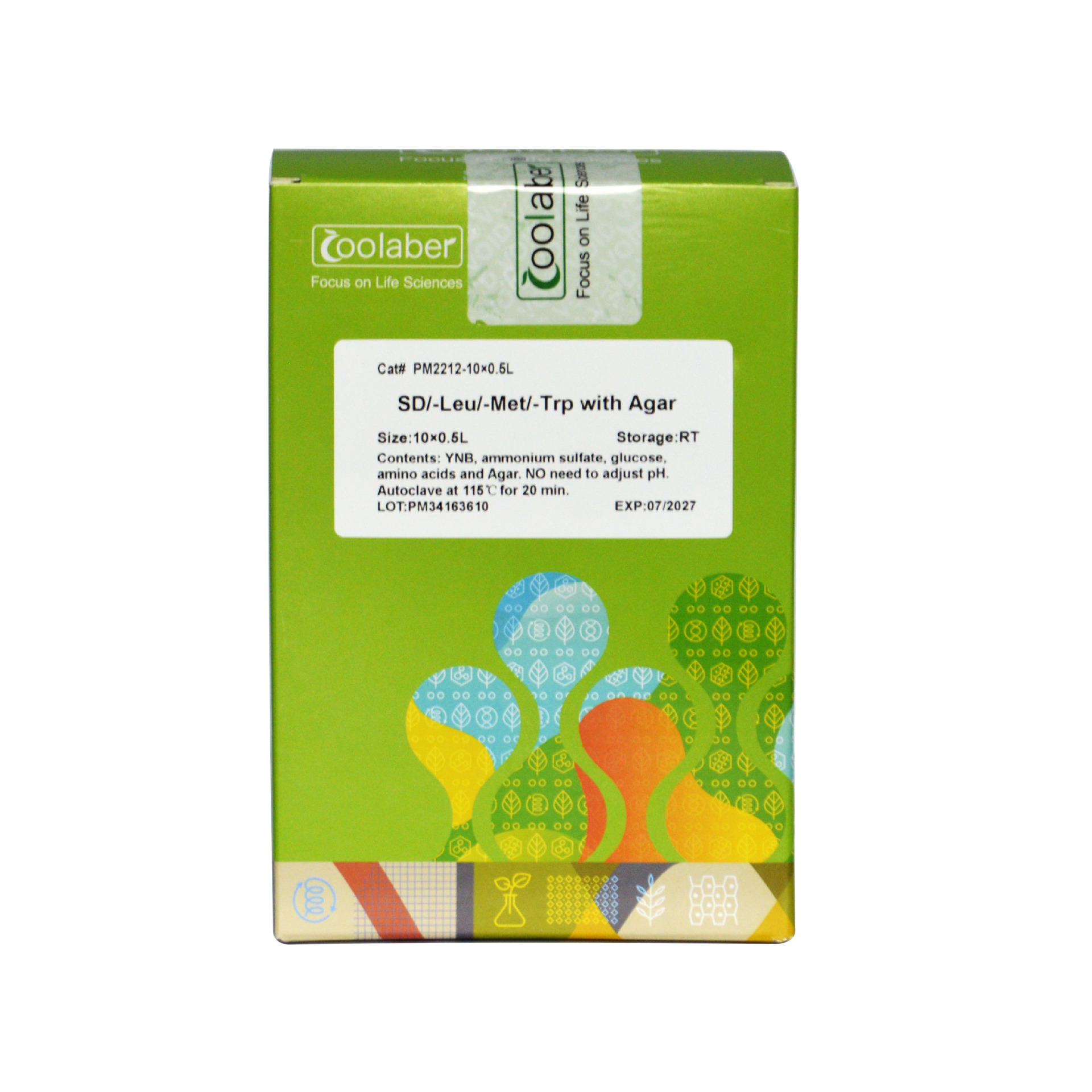 科研用 SD/-Leu/-Met/-Trp with Agar   酵母选择营养缺陷培养基