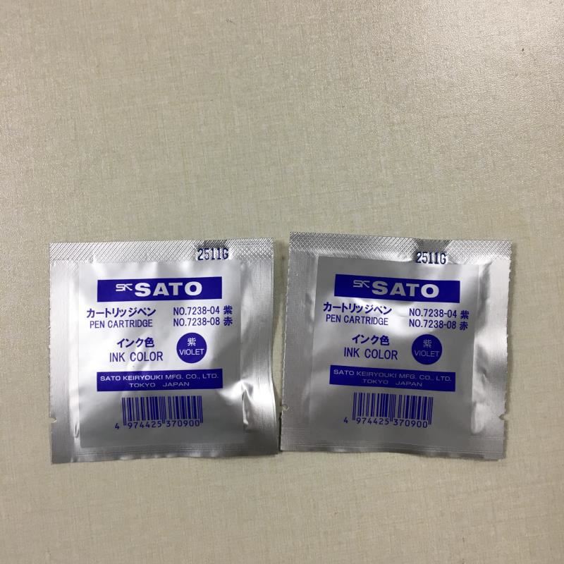 进口原装日本SATO佐藤温湿度7日记录纸7210-62 紫色记录笔7238-04