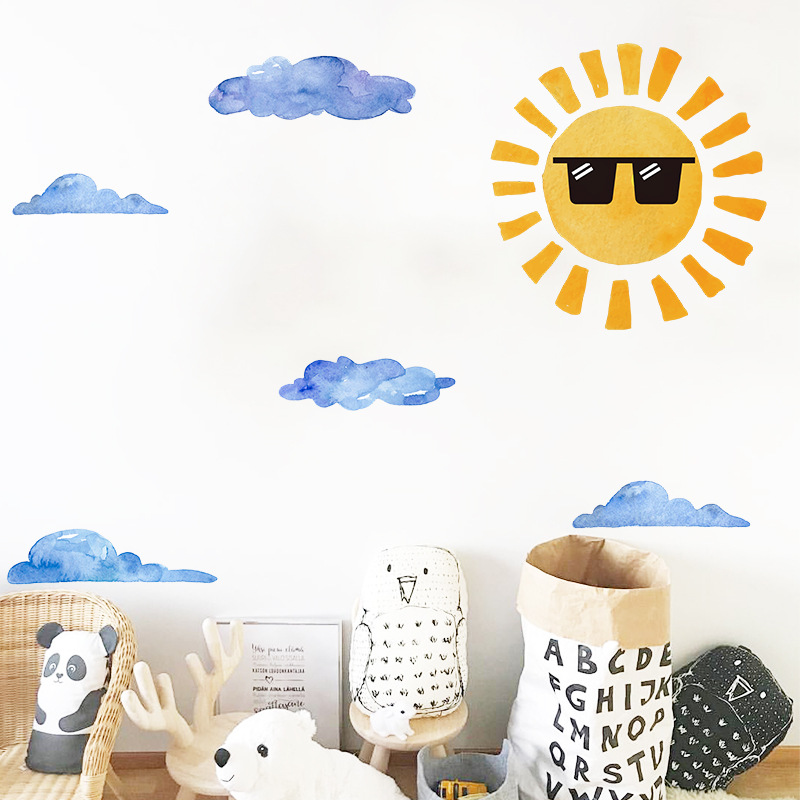 New Cartoon Clouds Sun Wall Stickers display picture 4