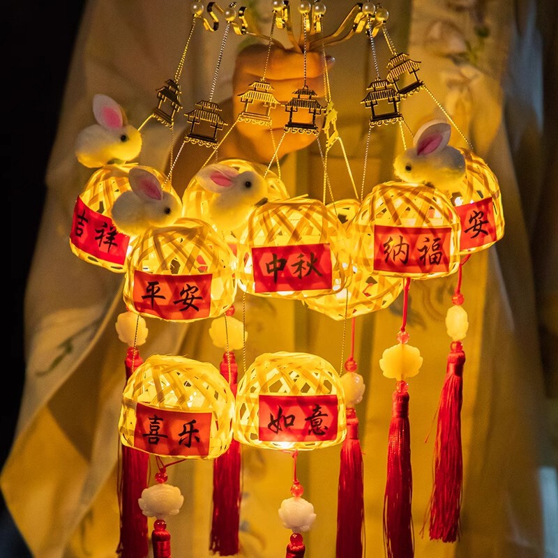 Mid-Autumn Festival Chaoshan Bamboo Woven Mini Lanterns Handmade DIY Materials New Style Ancient Style Portable Glowing Flower Lanterns Mid-Autumn Festival Chaoshan Bamboo Woven Mini Lanterns Handmade DIY Materials New Style Ancient Style Portable Glowing Flower Lanterns