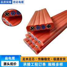 硅橡胶绝缘耐高温扁电缆YGGB硅橡胶护套导体无氧铜芯扁电缆线