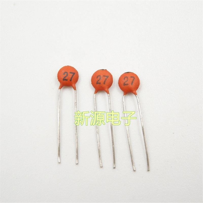 瓷片电容 27PF 50V 27P 磁片电容 瓷介电容（一包1000个）