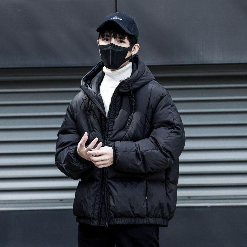Men's down Jacket 2025 Winter New Style Warm Lightweight Trendy Brand Youth Short Hooded Thickened Popular Coat