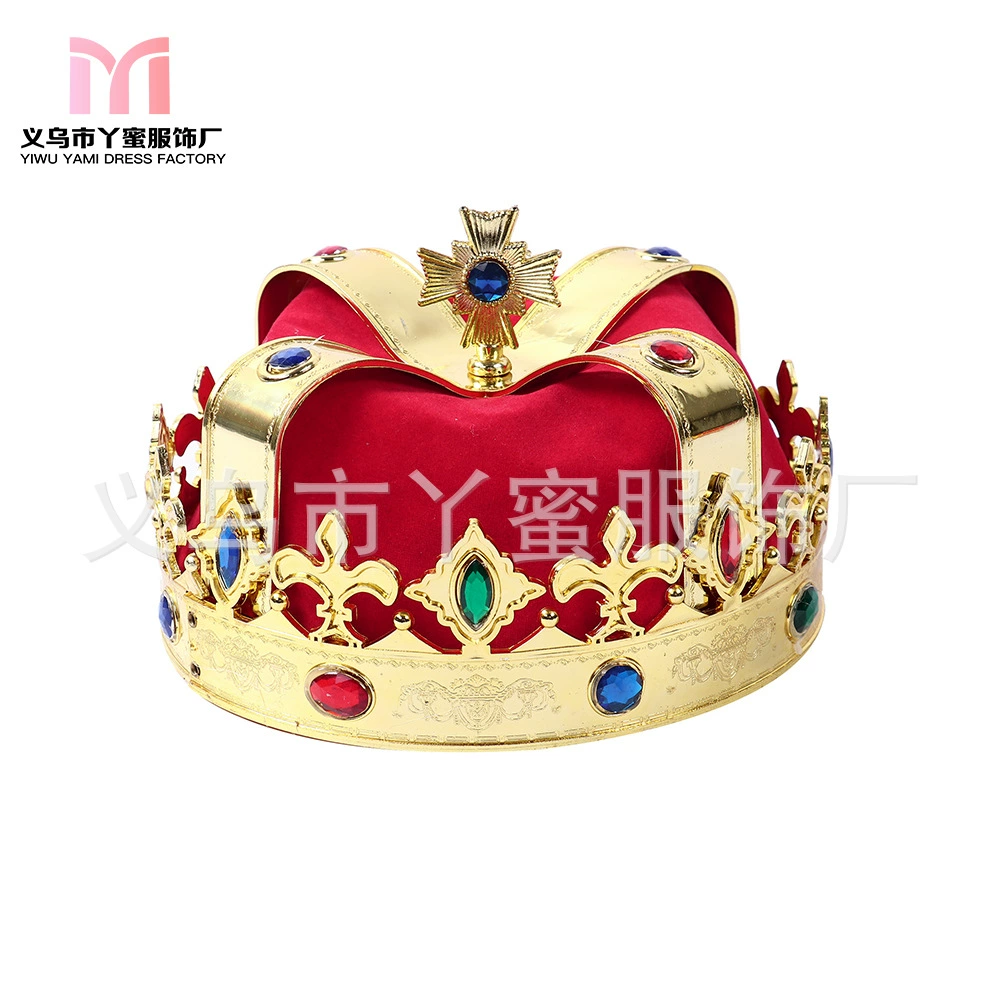 В наличии Королевская шляпа на Хэллоуин с гальваническим покрытием Королевская корона Король Корона Шляпа Карнавал Рождественская вечеринка Бал Принц