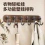 墙上实木打孔收纳排钩