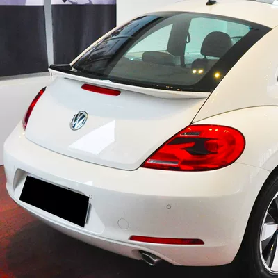 Suitable for 13-21 Models of the New Volkswagen Beetle, Modified for 17-18 Models, Original Factory Style Rear Wing, No-Drill Roof Wing (Fixed wind wing) - beetle-tail-single-color-white-volkswagen-beetlebeetle-imported
