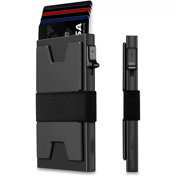 Metal Card Holder for Men, Rfid Anti-Theft, European and American Style, Amazon Aluminum Alloy Large Capacity Card Holder B03