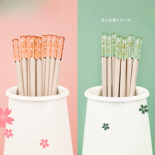 Factory Direct Shipping, Customer Full Set, Multifunctional Household Healthy Alloy Chopsticks, Anti-Slip Japanese Creative Fast Chopsticks, 5 Pair Set