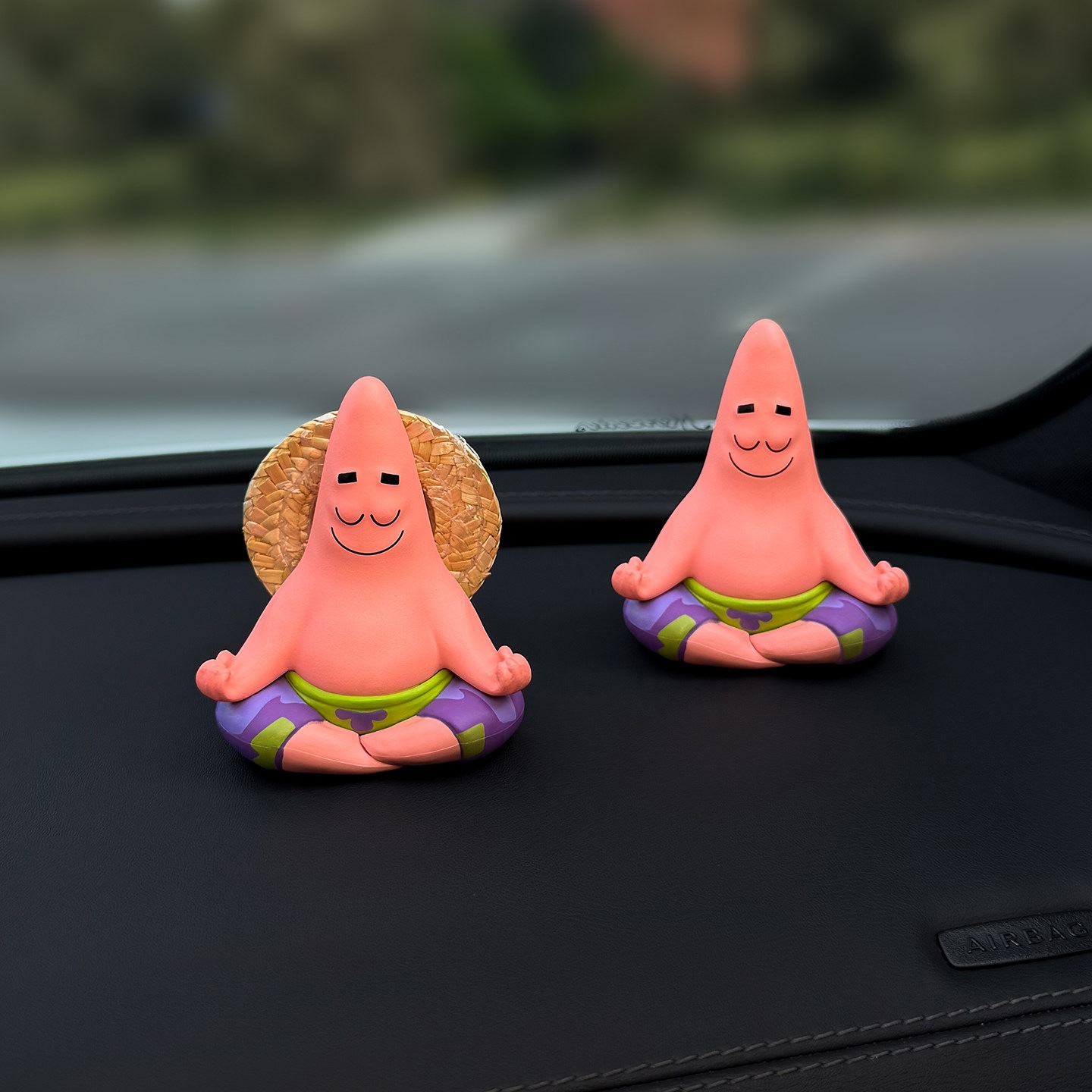 Calm down and Enjoy the Journey with Patrick Star Car Glasses Holder, a Creative and Cute Car Accessory for Women