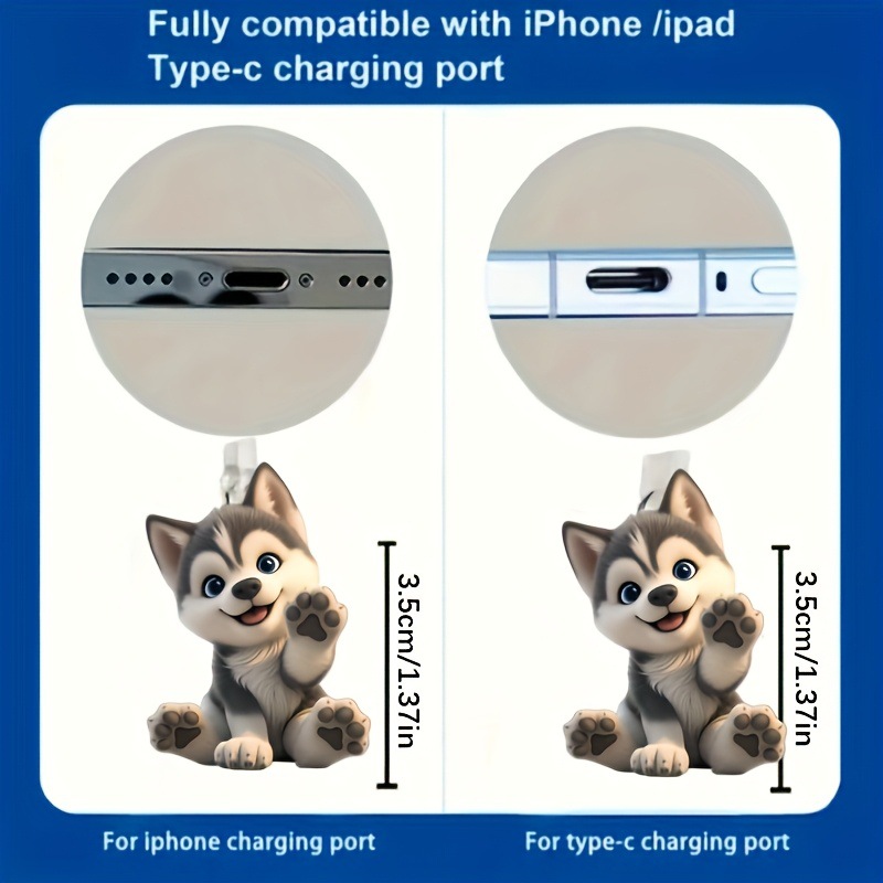 El nuevo y encantador tapón antipolvo del teléfono para perros plano de acrílico de Amazon