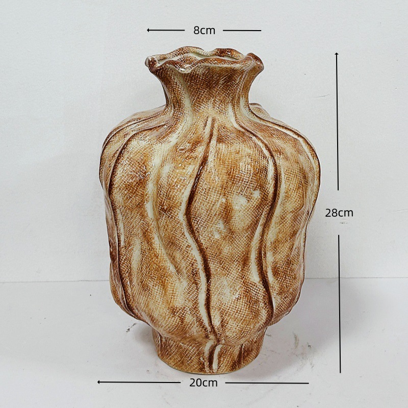 高級感のある新中式レトロな青花磁器の花瓶、フラワーアレンジメント、水栽培の花、リビングルームや玄関の装飾品