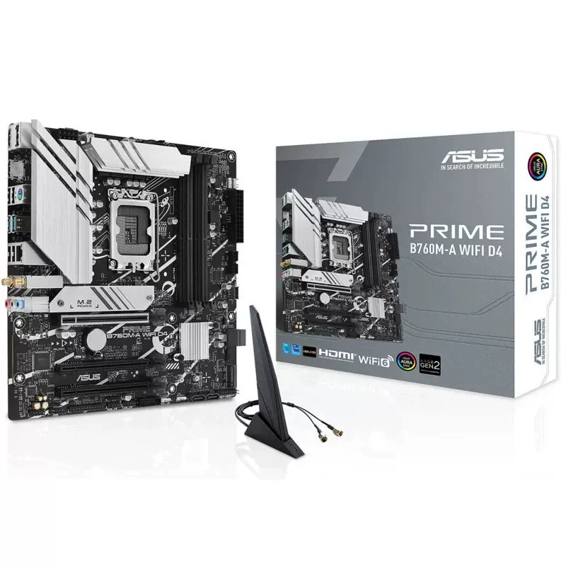 Материнская плата ASUS Prime B760M-A WiFi D4 для платформы, совместима с 13100/13400