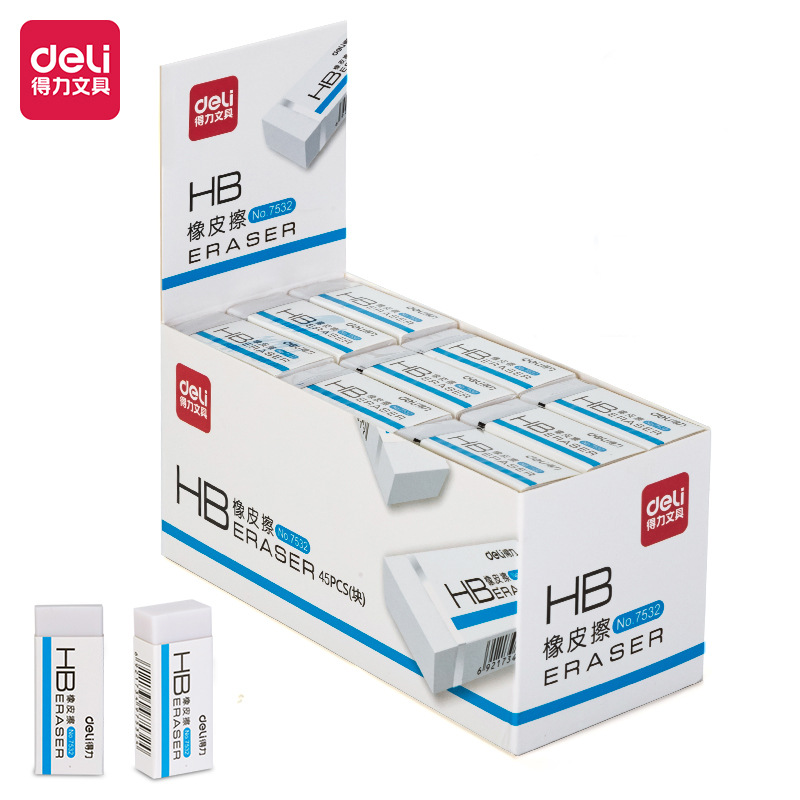 HB Clean Eraser 7531/7532 borrador estudiante de papelería Deli niños examen arte pintura